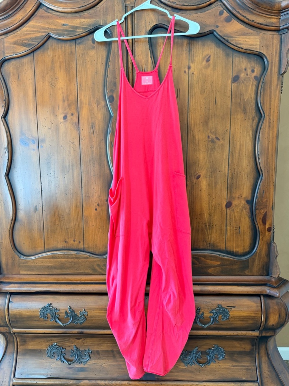 Free People Red Relaxed Jumpsuit Romper